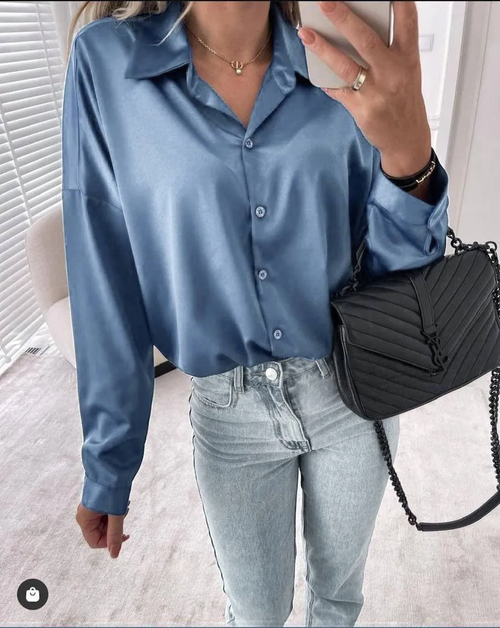 Silky plane shirt