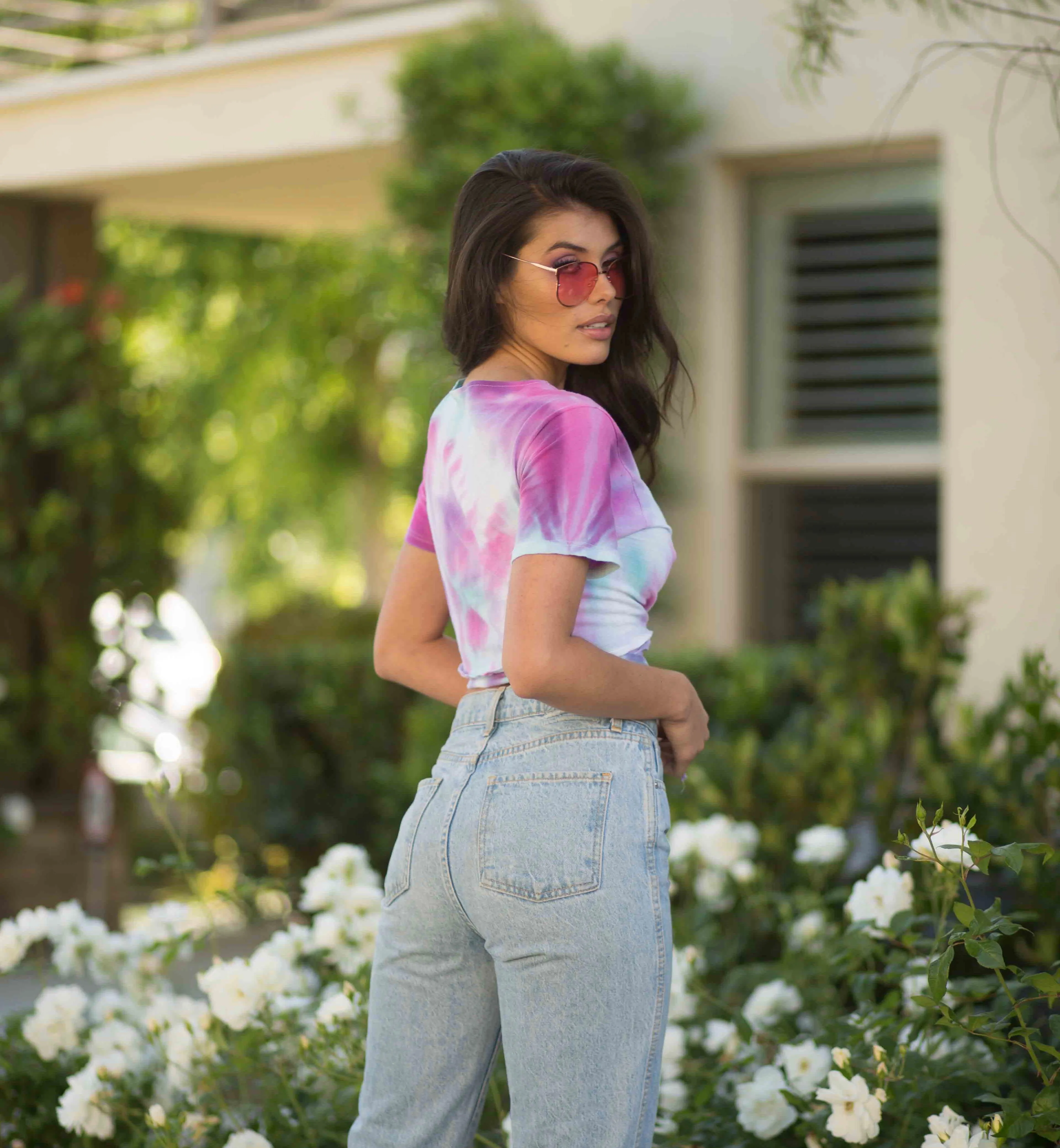 Spring Fling Tie Dye Wrap Around Top