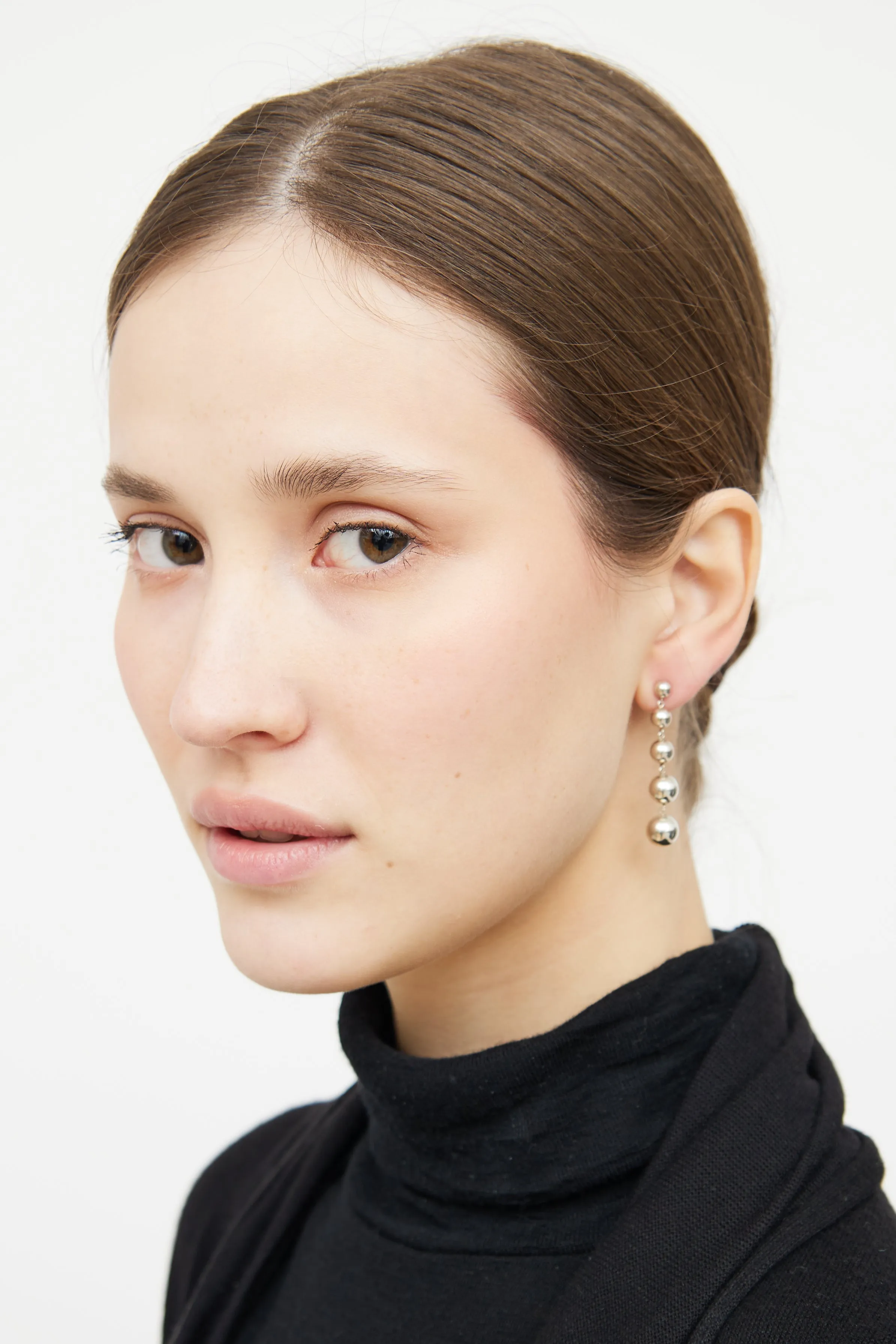 Sterling Silver Ball Drop Earring