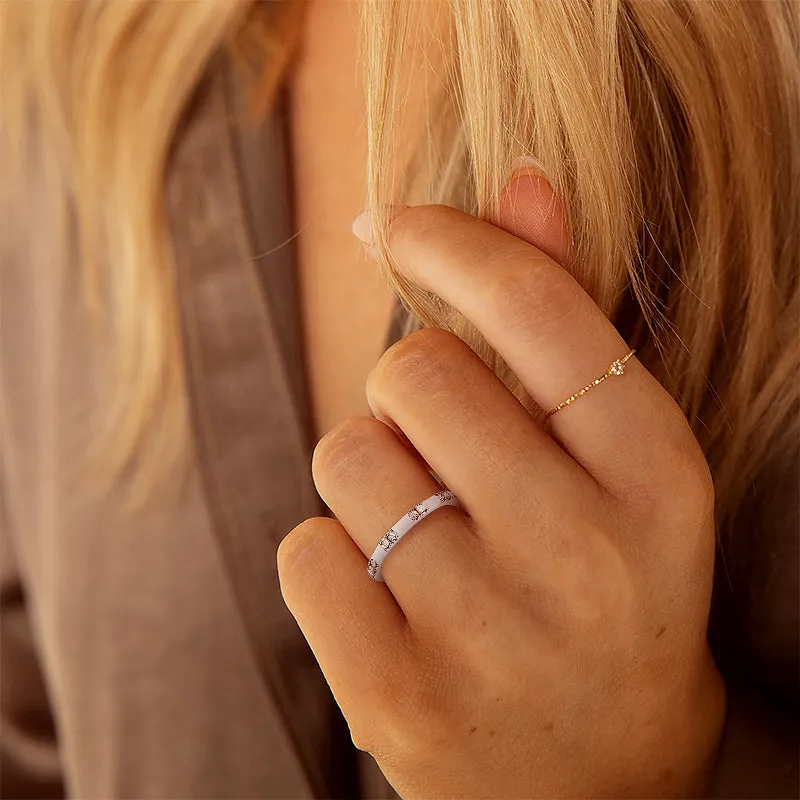 Sterling Silver CZ Band Ring