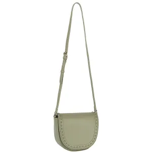 Stitched Flap Saddle Crossbody Bag