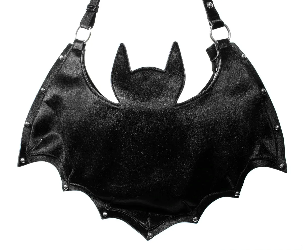 Studded Black Bat Bag