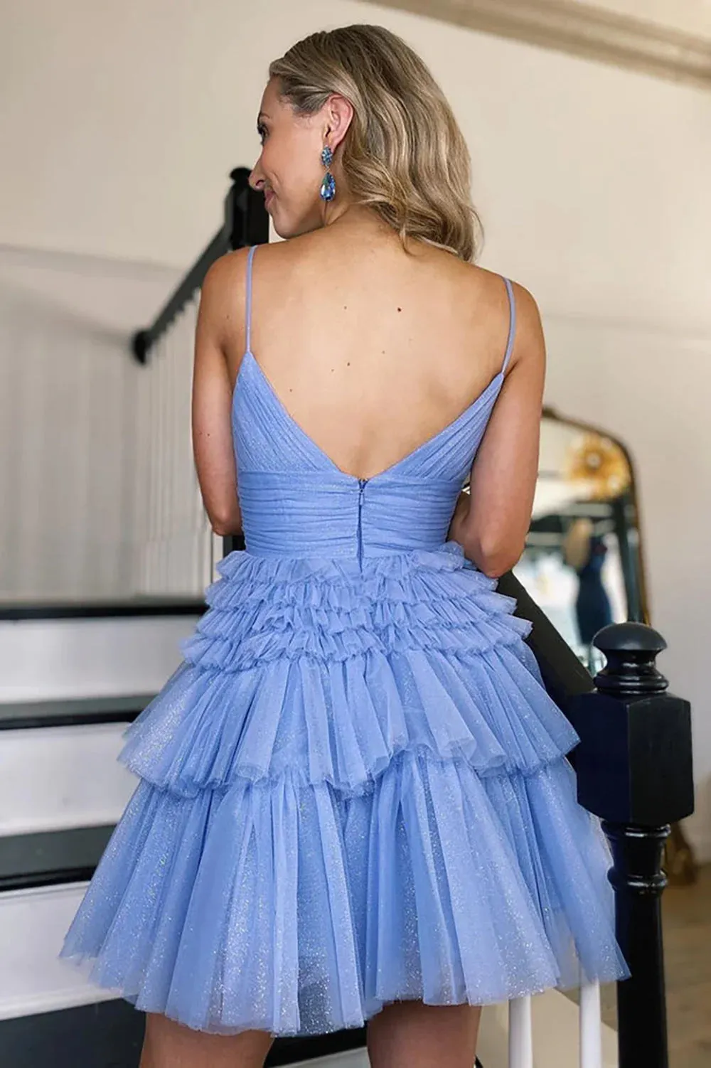 Stunning Lilac Strapless Sequins Short Homecoming Dresses
