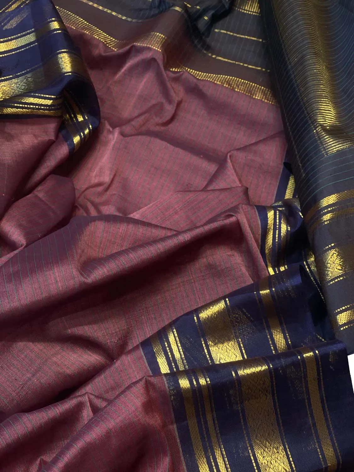 Stunning Pink Gadwal Handloom Cotton Saree