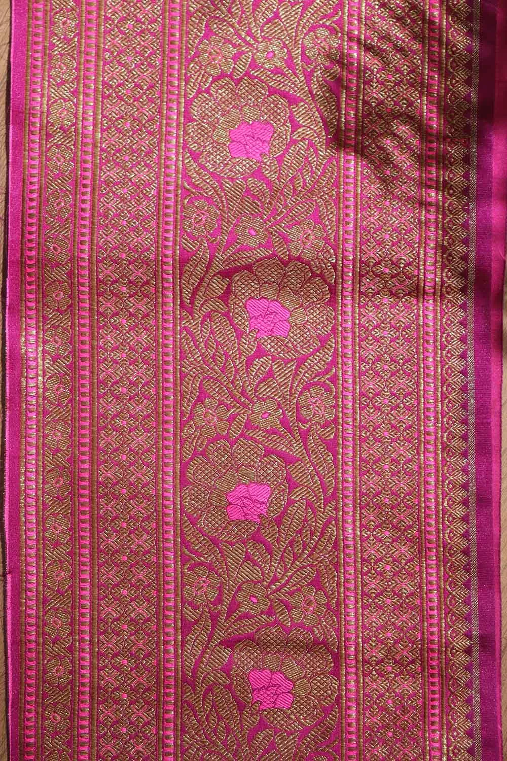 Stunning Purple Banarasi Silk Lace ( 1 Mtr )
