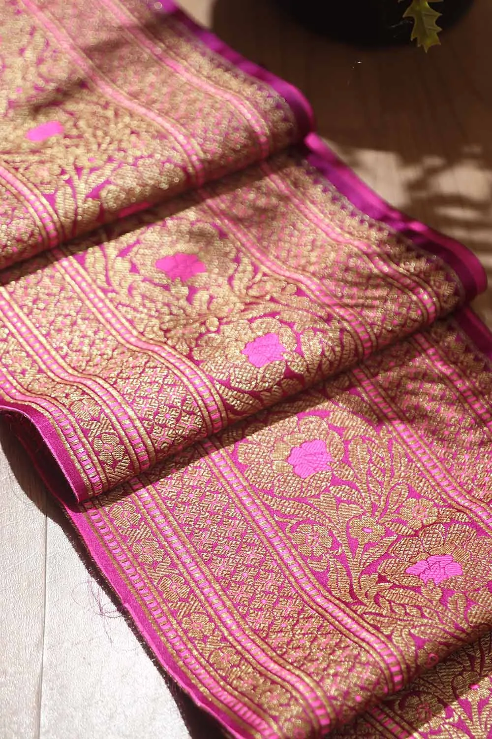 Stunning Purple Banarasi Silk Lace ( 1 Mtr )