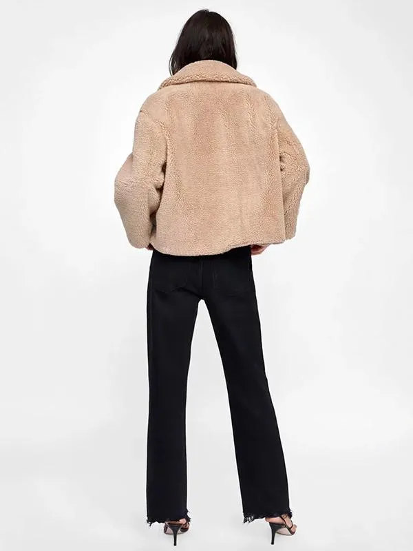 Stunning Solid Button Outwear