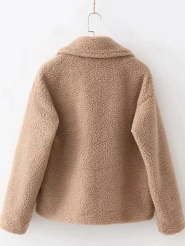 Stunning Solid Button Outwear