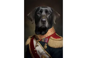 STUNNING TEMPERED GLASS DOG WALL ART PICTURE