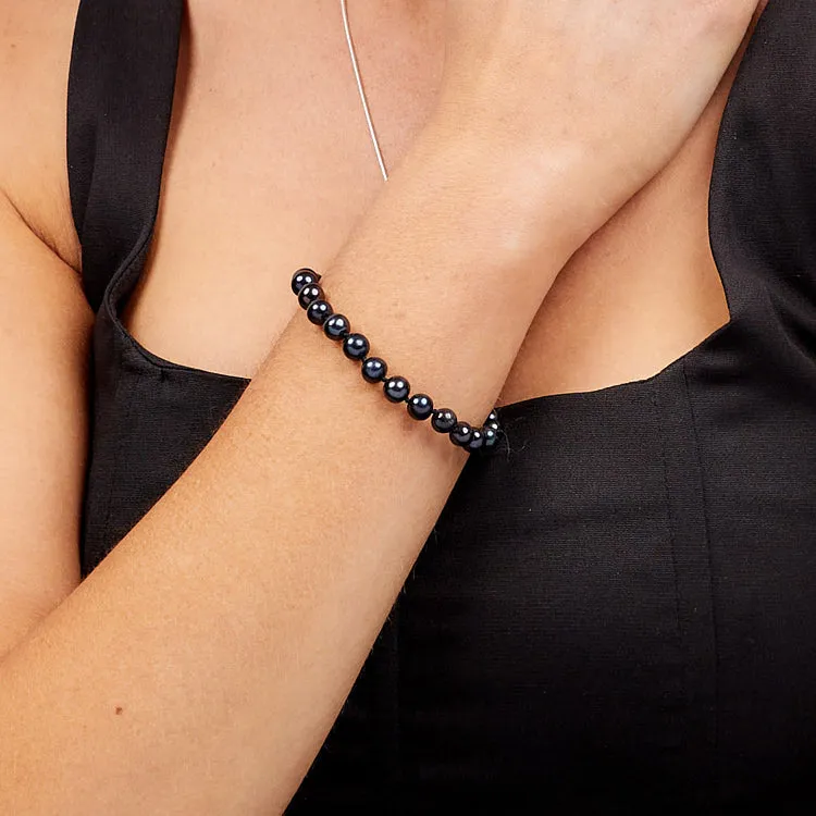 Stunning Women's 7-8mm Freshwater Pearl Bracelet 18.5cm