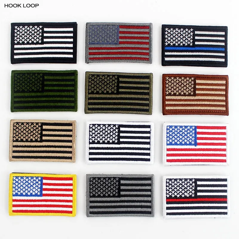 Tactical USA Flag Patch with Velcro Backing