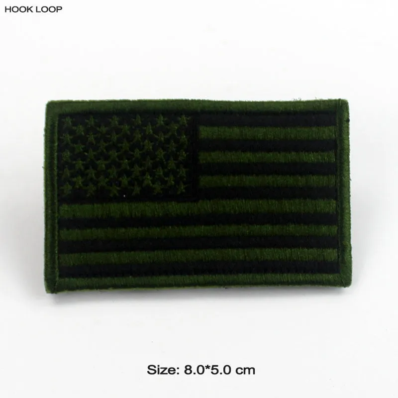 Tactical USA Flag Patch with Velcro Backing