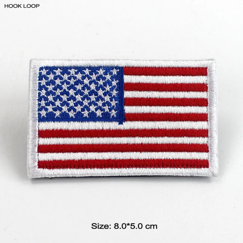 Tactical USA Flag Patch with Velcro Backing