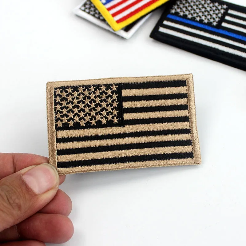 Tactical USA Flag Patch with Velcro Backing