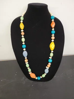 Tagua Necklace - LC285 - Multi color