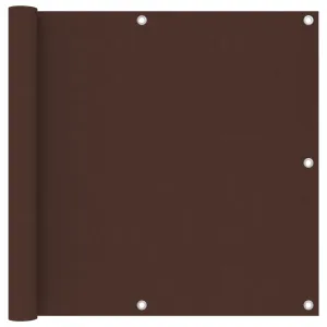 vidaXL Balcony Screen Brown 90x500 cm Oxford Fabric