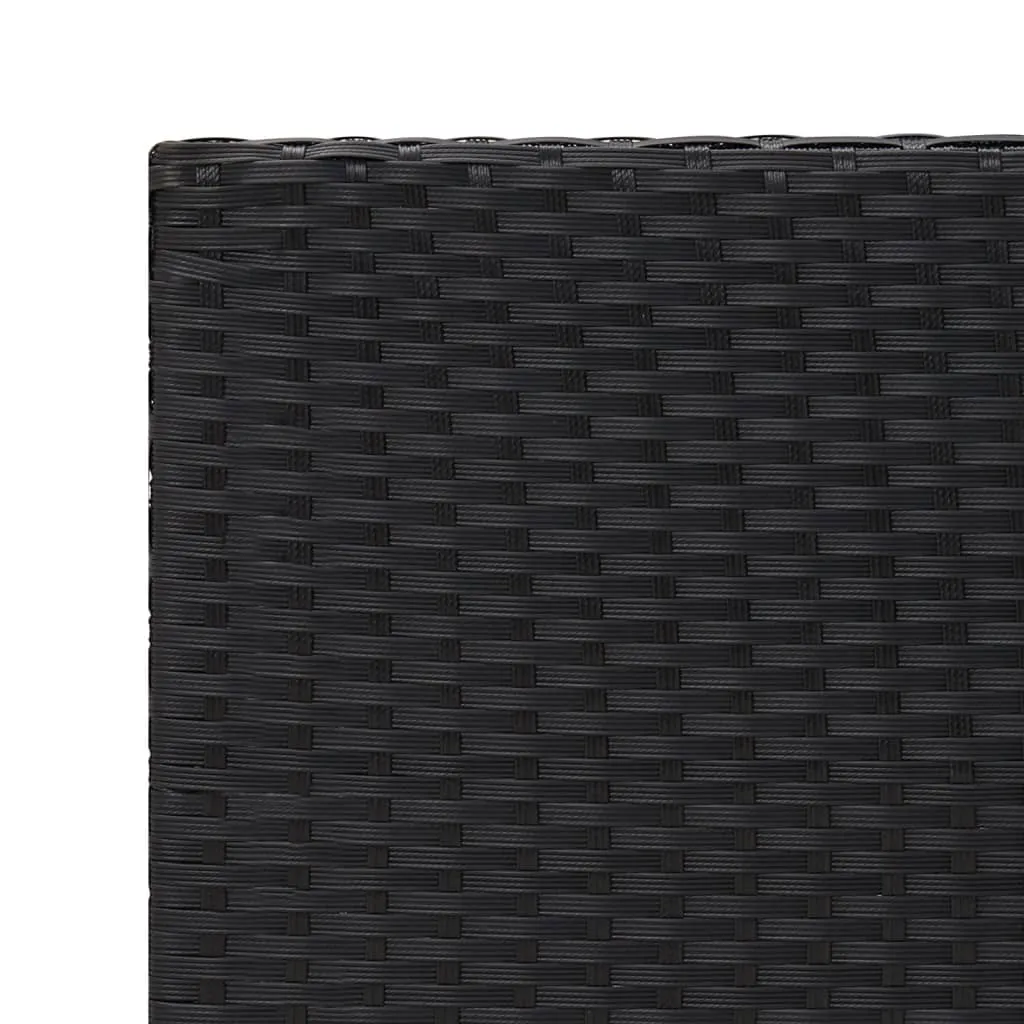 vidaXL Side Table Black 55x45x49 cm Poly Rattan