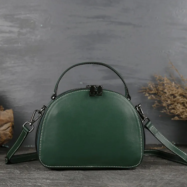 Vintage Women's Genuine Leather Handbags Leather Crossbody Bag Purse For Women