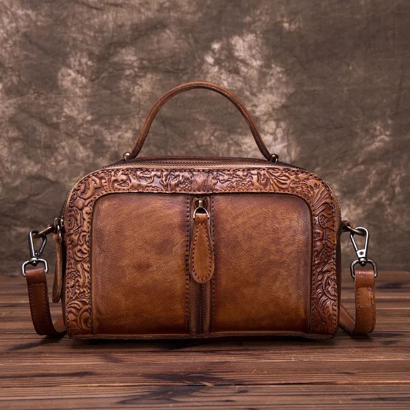 Vintage Womens Leather Crossbody Handbags Cross Shoulder Bag