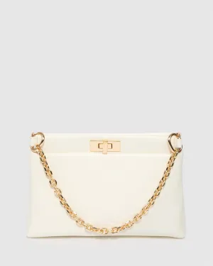 White Lorelie Chain Shoulder Bag