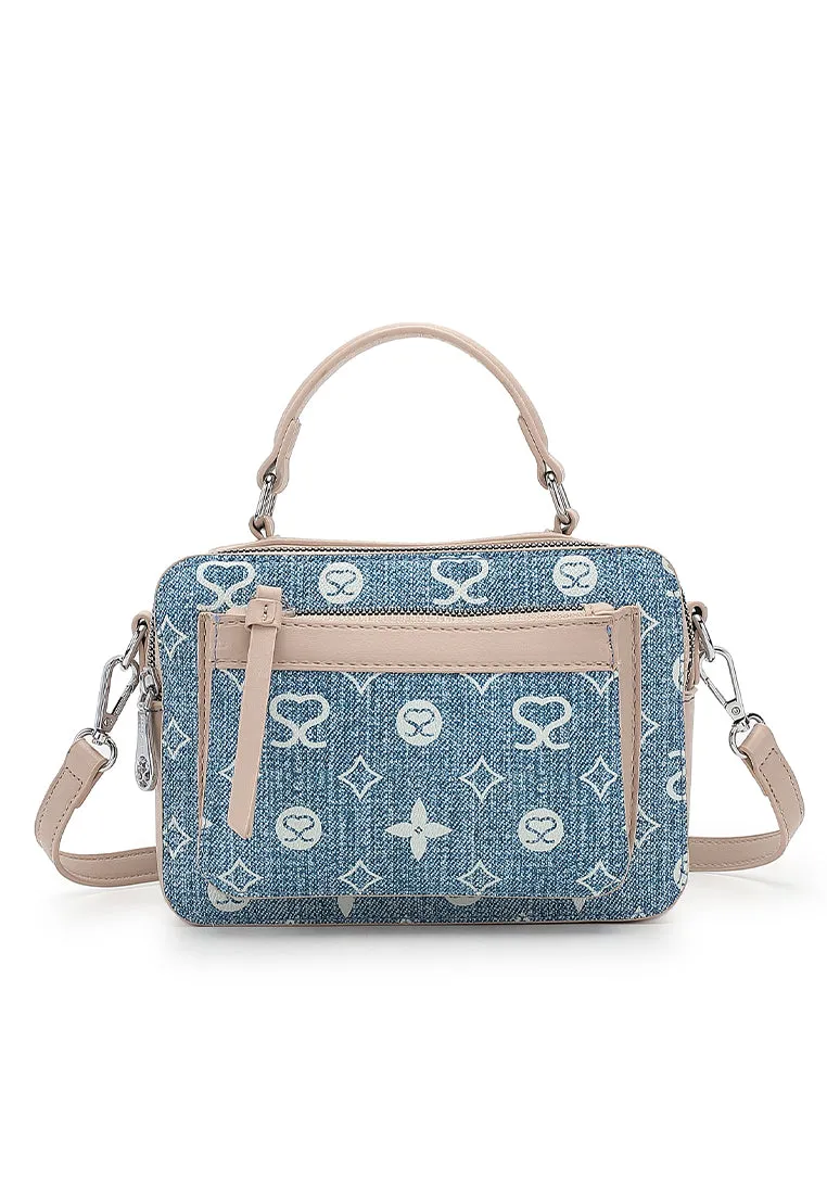 Women's Monogram Top Handle Bag / Sling Bag / Crossbody Bag - SCW 7370