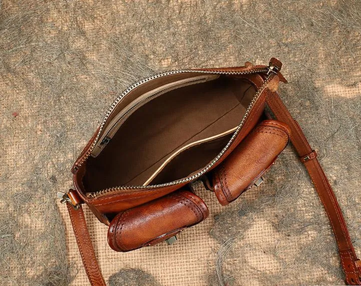 Women's Satchel Shoulder Bag Green Leather Crossbody Purse For Women
