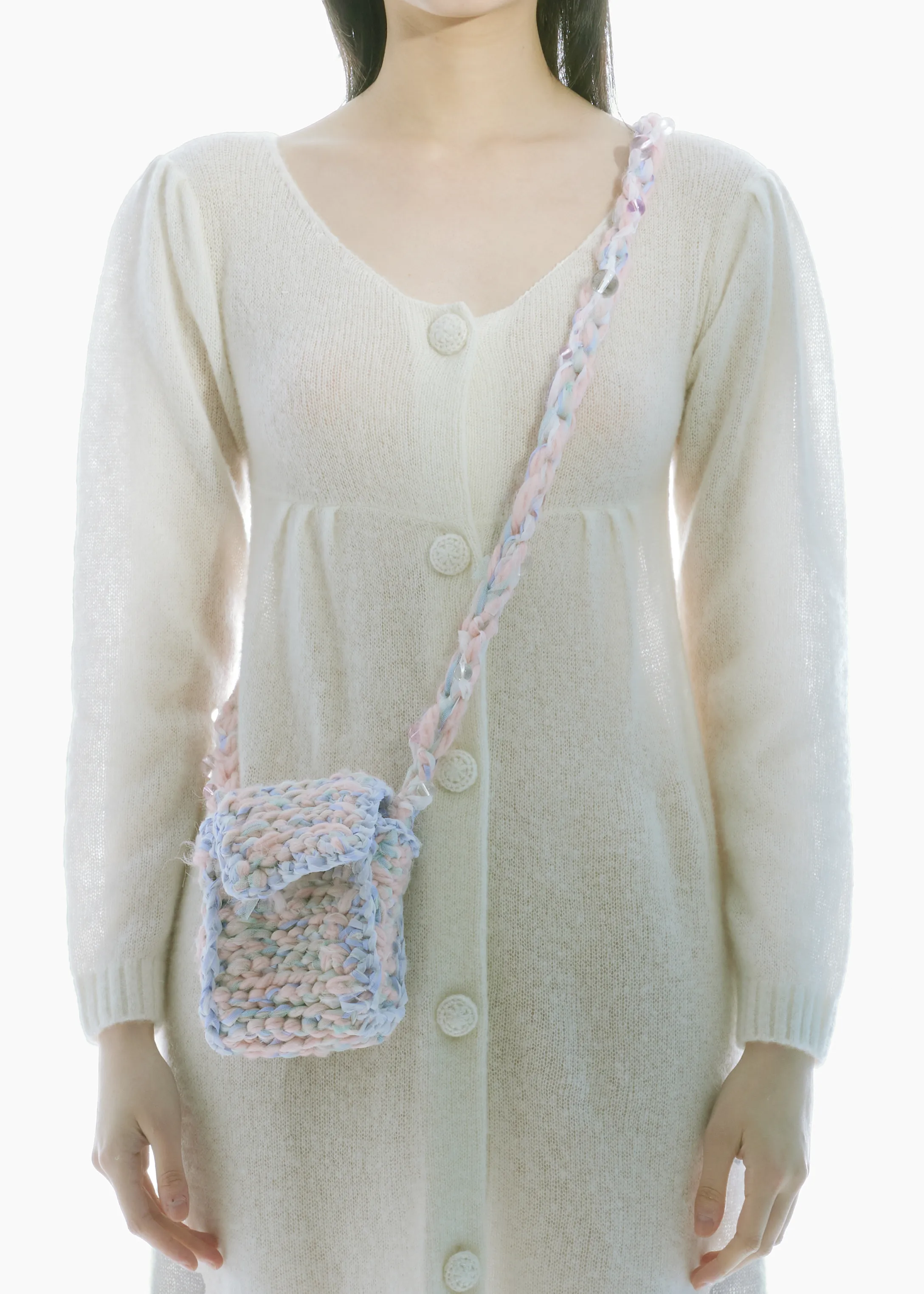 WOOL CROCHET CROSSBODY BAG