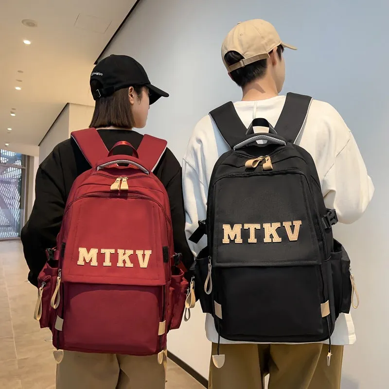 Xiulong Japanese Fashion Brand Junior School Backpack New Campus Girls' Shoulder Bag Letter Printing Stylish Backpack for Women