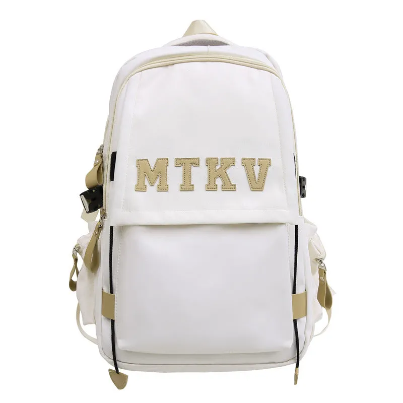 Xiulong Japanese Fashion Brand Junior School Backpack New Campus Girls' Shoulder Bag Letter Printing Stylish Backpack for Women